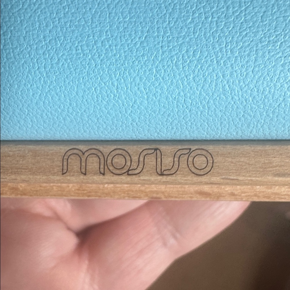 NWOT Mosiso Wooden Memory Foam Wrist Rest Blue - Picture 2 of 5